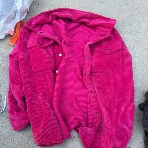 Wild Fable Fuchsia Corduroy Utility Jacket
